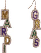 Hallmark Mardi Gras Linear Earrings