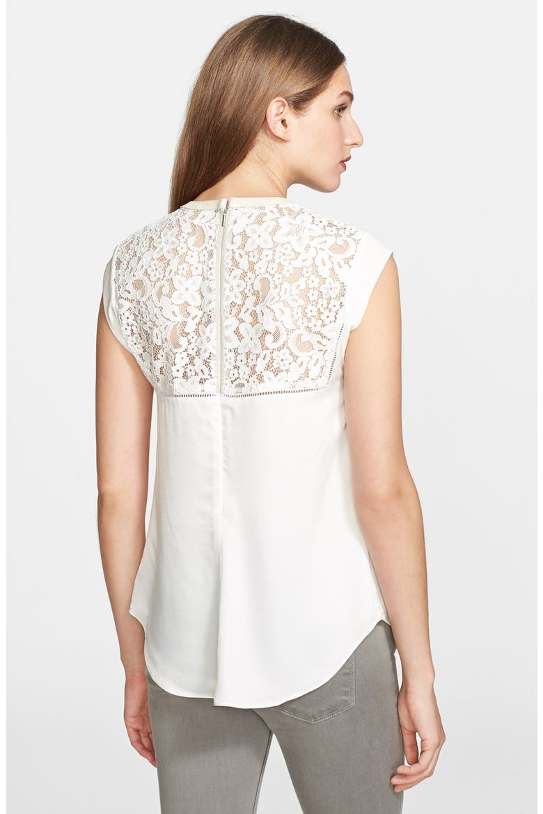 Lace Mix Top, Alternate, color, CHALK