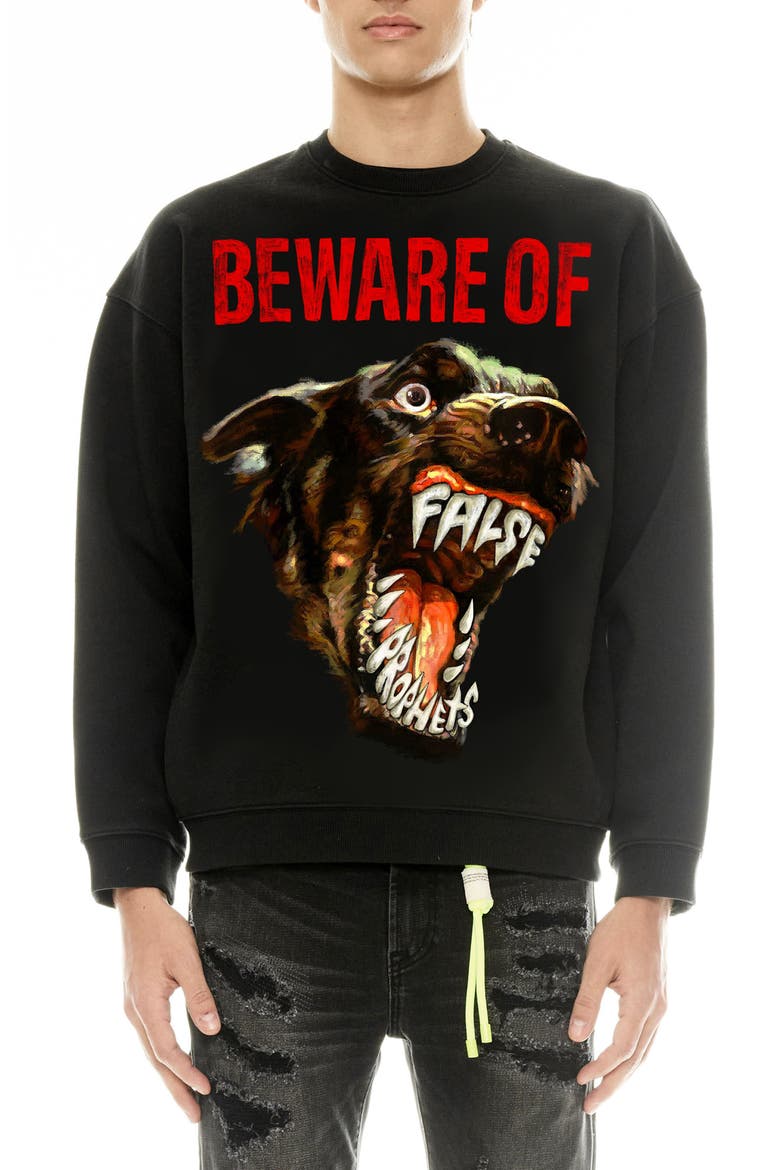 False Prophets Graphic Sweatshirt, Main, color, PIRATE BLACK