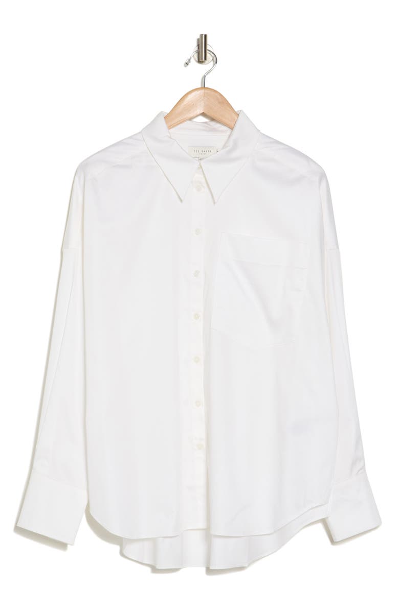 Ted Baker London Dyloh Oversized Button-Up Shirt, Alternate, color, 