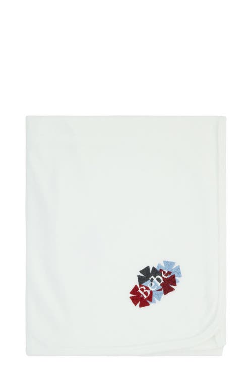 Noggiwear Clover Embroidered Blanket In Blue