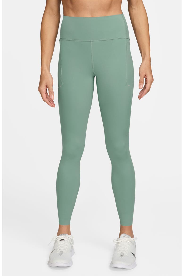Swift High-Waisted Pocket 7/8 Running Leggings, Main, color, STEAM/ REFLECTIVE SILV