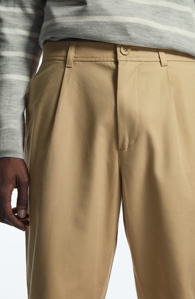 COS Pleated Tapered Leg Chinos, Alternate, color,