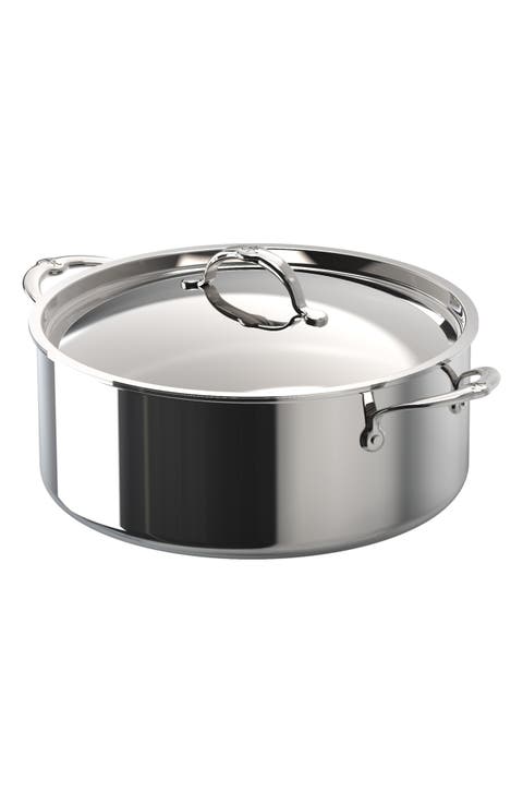 ProBond® Luxe Professional Clad Stainless Steel 9-Quart Rondeau Pan with Lid