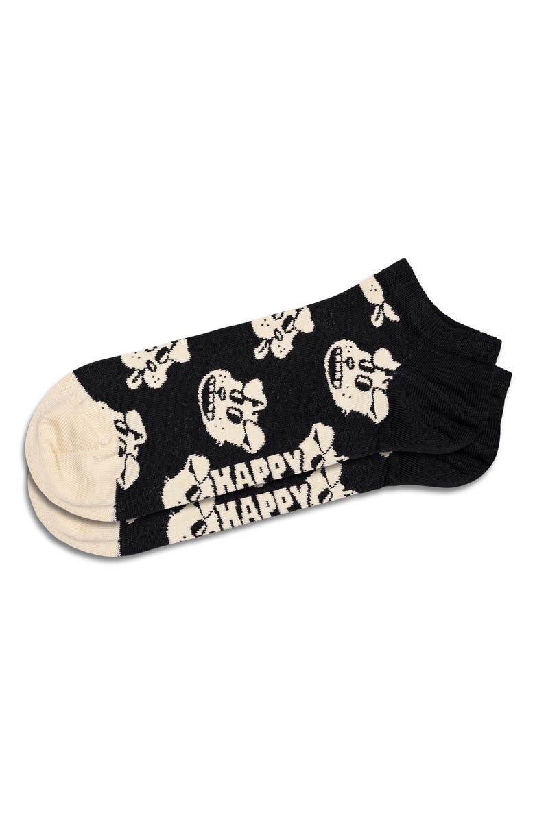 Happy Socks Pets Assorted 3-Pack No-Show Socks, Alternate, color, Black