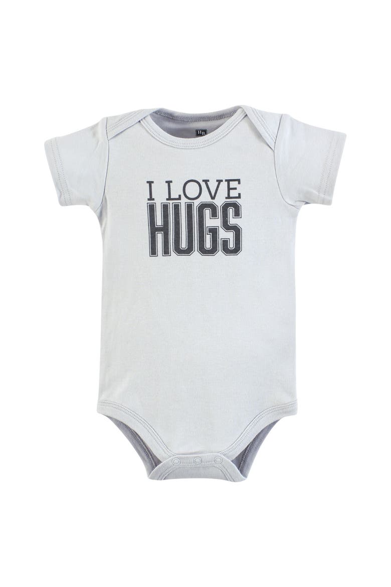 Soft Cotton Bodysuit Triple Pack, Alternate, color, Cool Panda