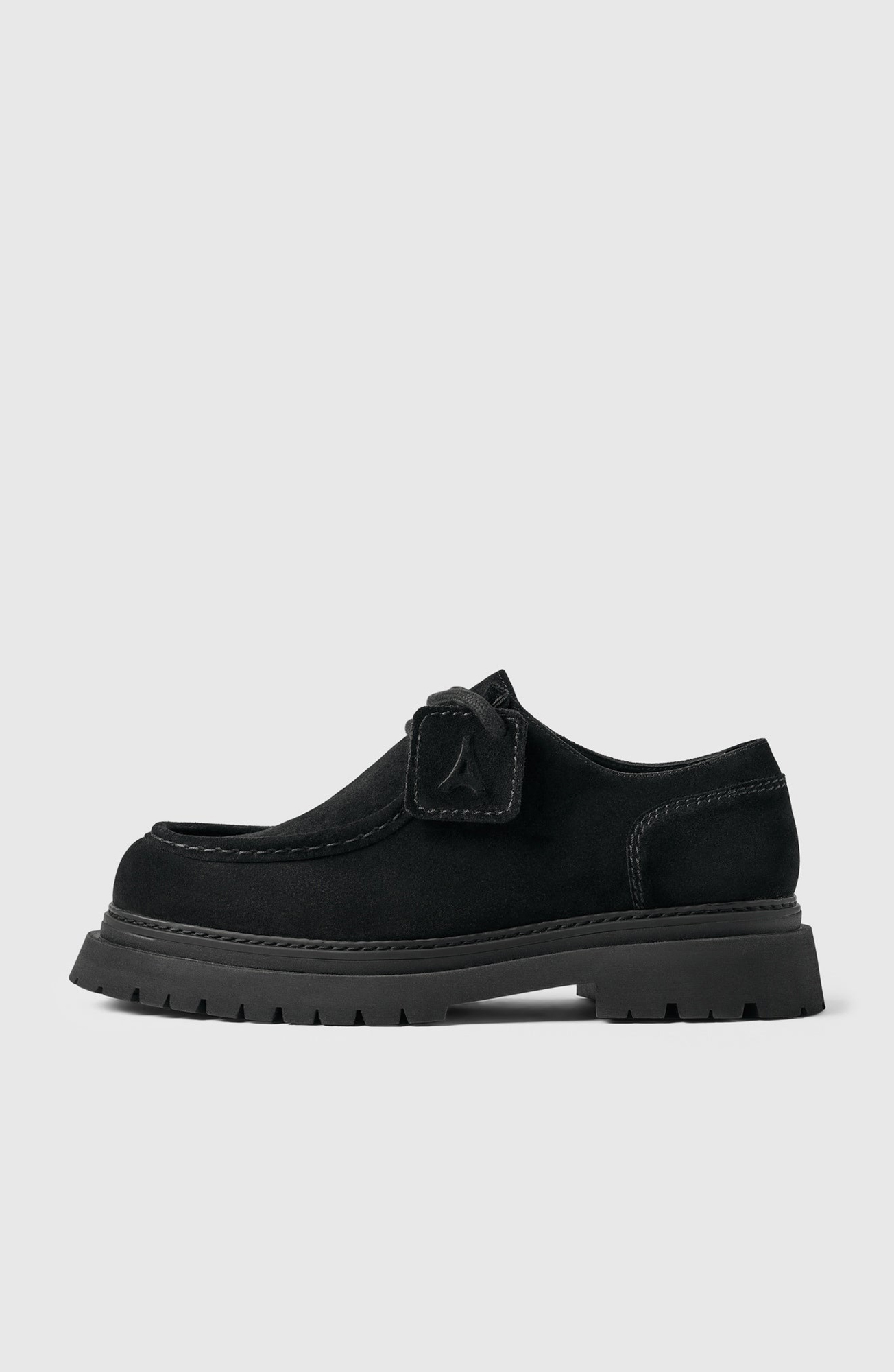 The Atelier Suede Lace-up Shoe, Alternate, color, Black