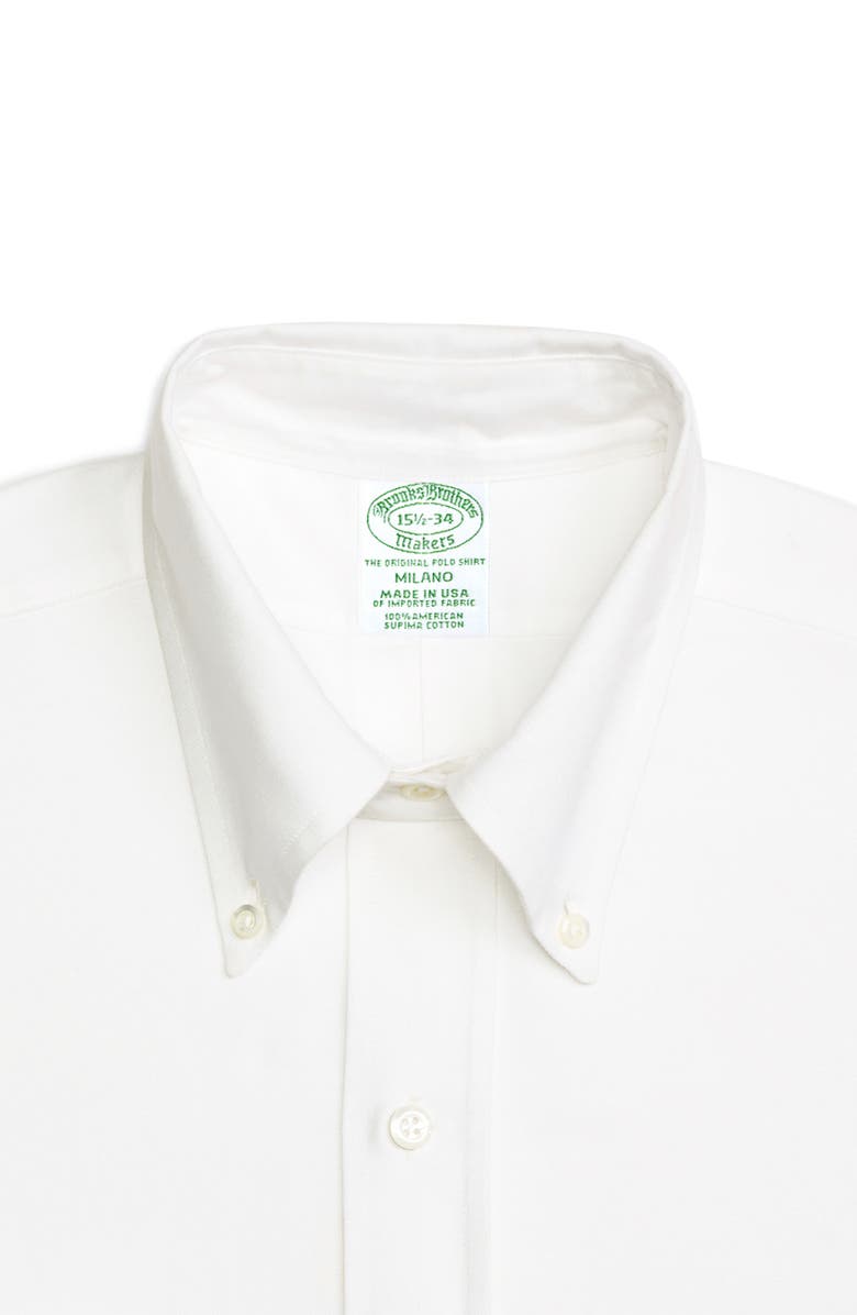 Brooks Brothers Milano Slim Fit Solid Dress Shirt, Alternate, color, 