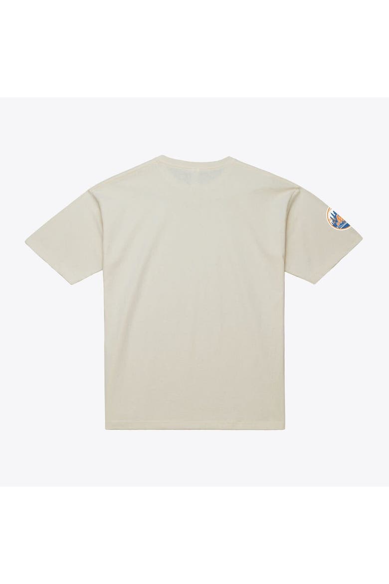 Men's Mitchell & Ness Mike Piazza Cream New York Mets Cooperstown Collection Throwback Name & Number T-Shirt, Alternate, color, Cream