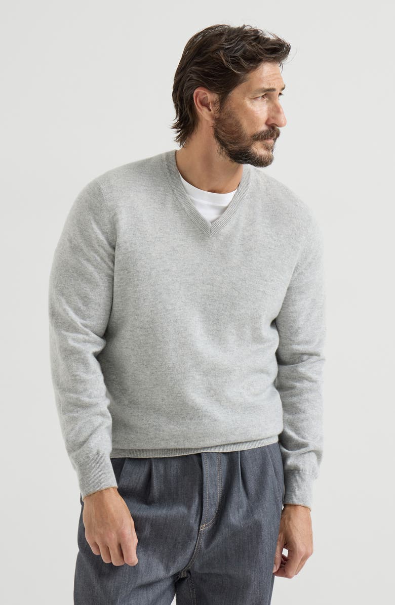 Brunello Cucinelli Cashmere sweater, Alternate, color, Pebble
