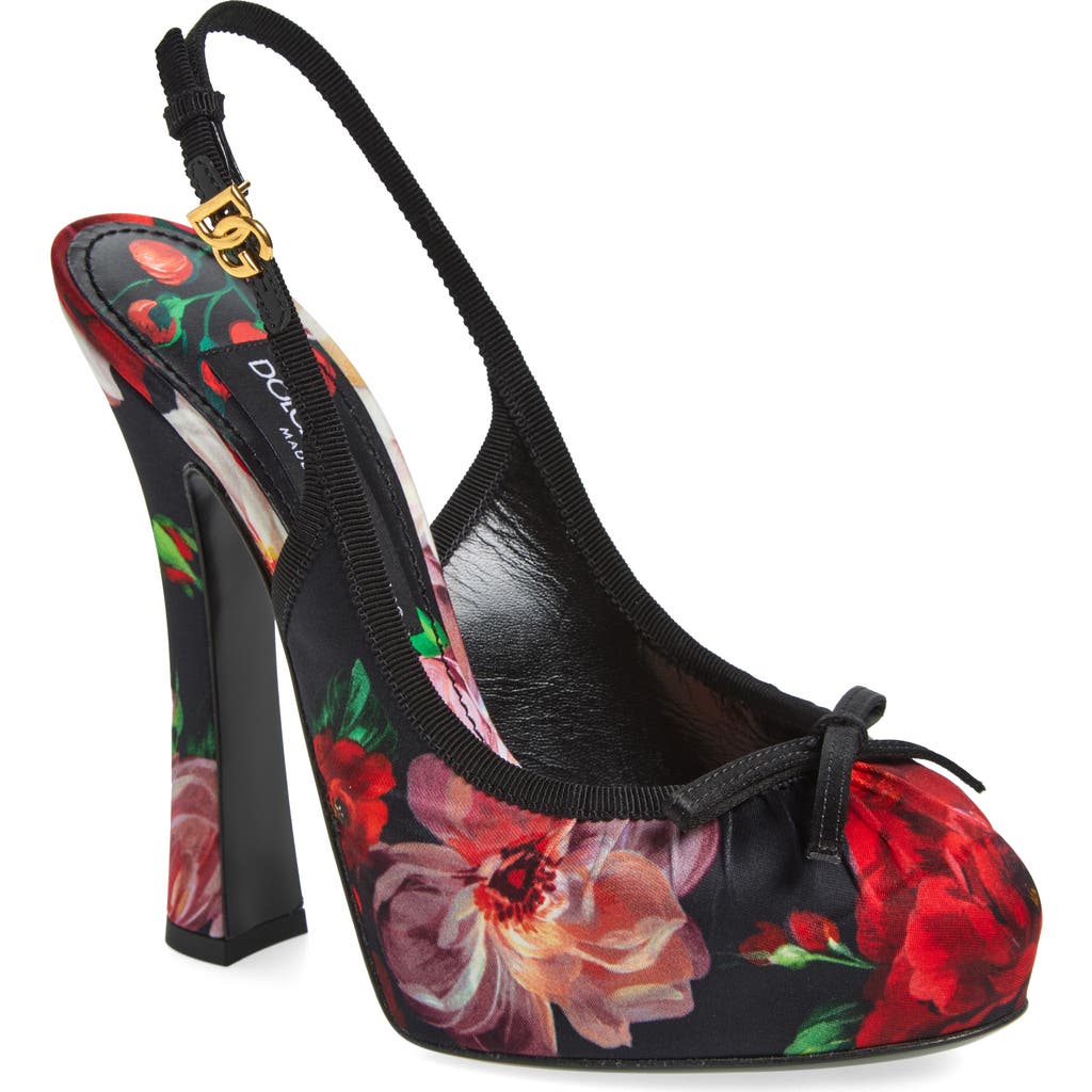 Dolce & Gabbana Floral-print Pumps In Hn5pd B.rose Antiche F.ner