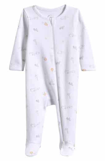 Two-Way Zip Printed Cotton Footie