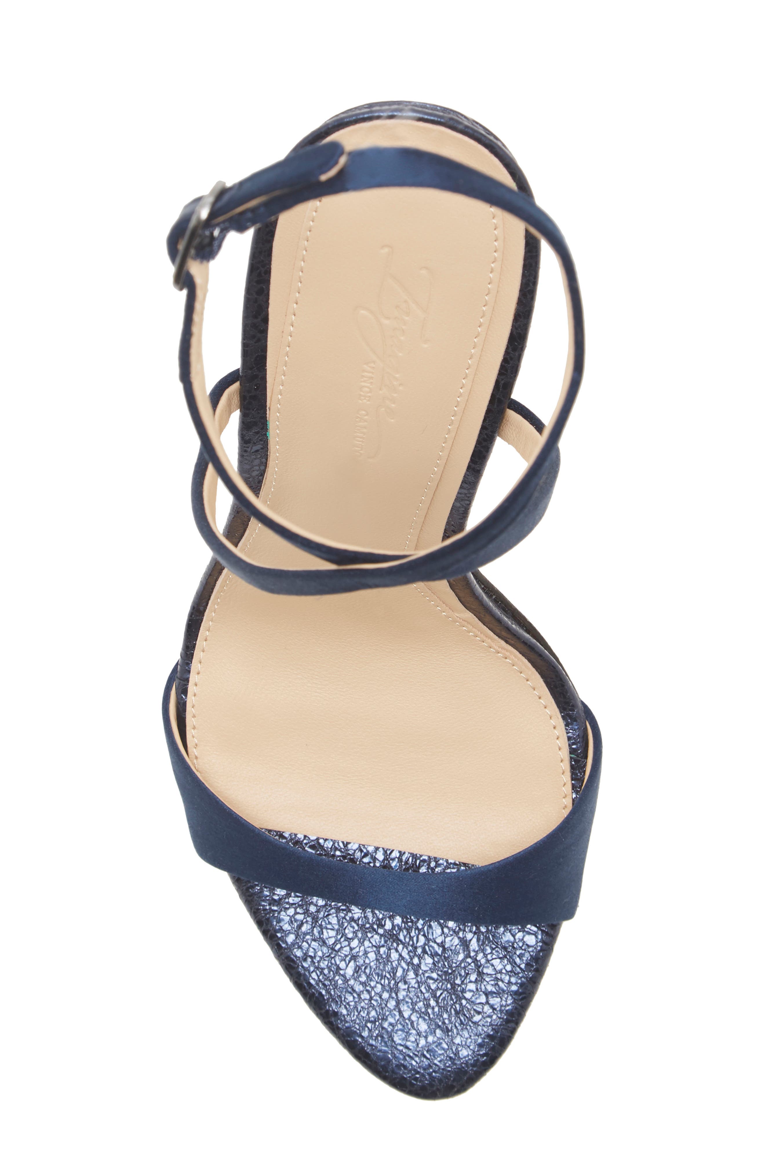 Rora Ankle Strap Stiletto Sandal, Alternate, color, INKWELL BLUE SATIN