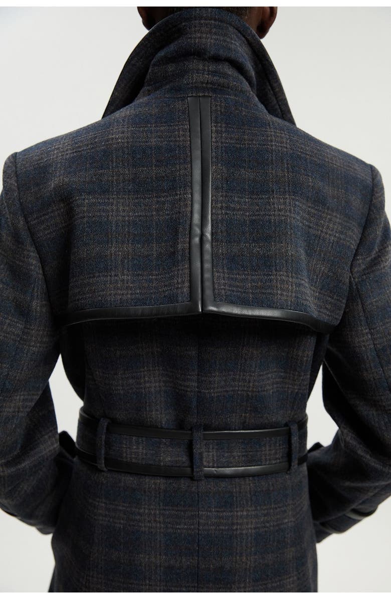 Karen Millen Double Breasted Belted Midi Coat, Alternate, color, Grey