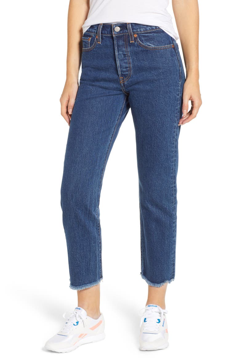 Levi's® Wedgie High Waist Ankle Straight Leg Jeans, Main, color, BELOW THE BELT