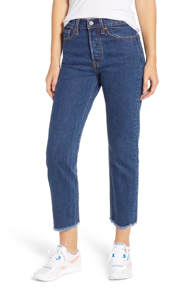 Levi's<sup>®</sup> Wedgie High Waist Ankle Straight Leg Jeans, Main, color, 