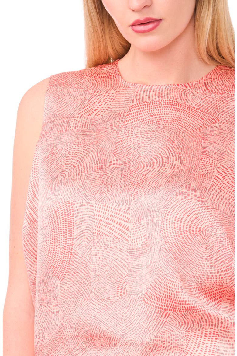 Abstract Print Shell Top, Alternate, color, GRENADINE
