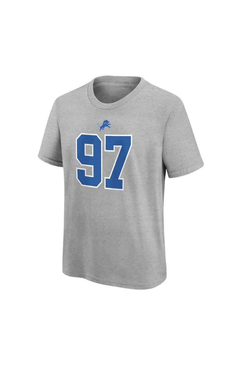 Nike Youth Nike Aidan Hutchinson Gray Detroit Lions Player Name & Number T-Shirt, Alternate, color,