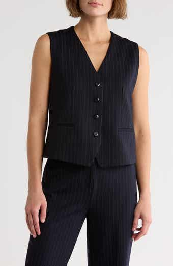 Amanda & Chelsea Pinstripe Ponte Vest