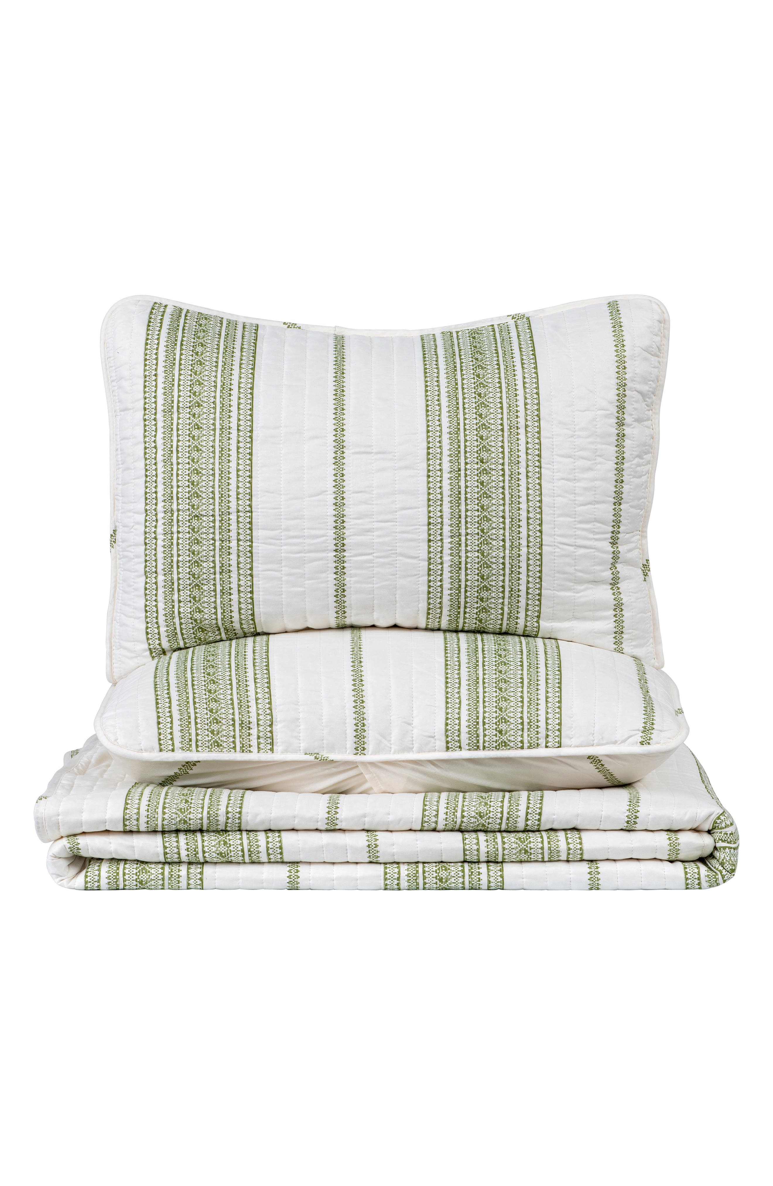 Woven & Weft Farmhouse Stripe Quilt & Sham Set