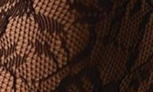 Memoi Blooming Floral Net Tights In Black