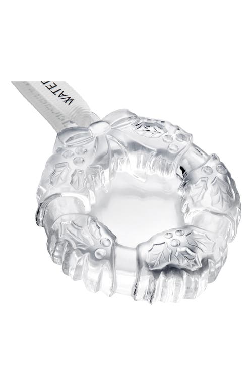 Waterford Mini Wreath Crystal Ornament In Transparent
