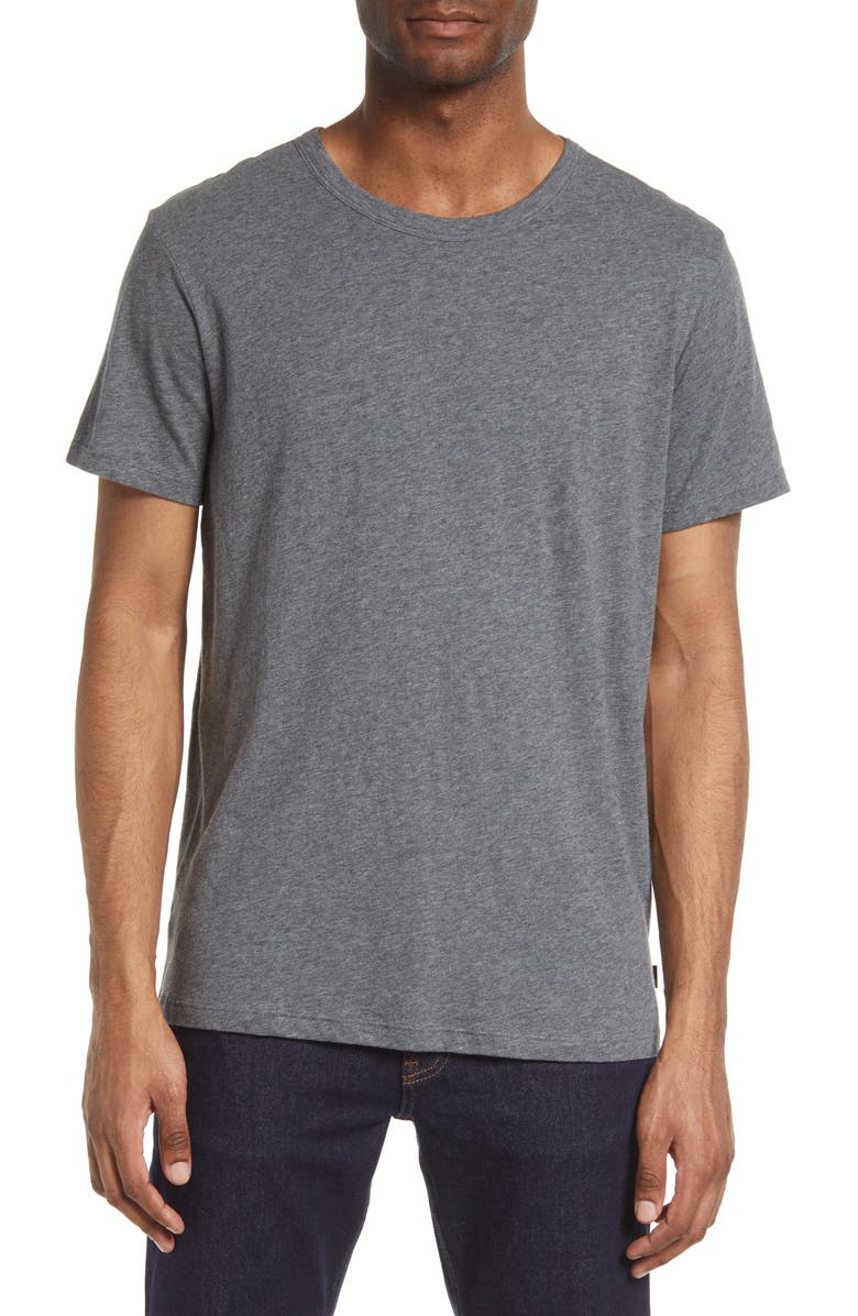 7 For All Mankind Men's Feather Weight Crewneck T-Shirt, Main, color, Heather Grey