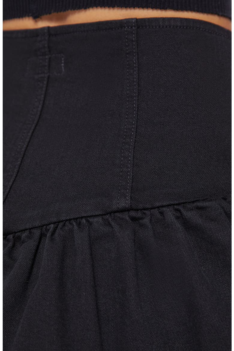 The Pixie Minx Layered Ruffle Denim Miniskirt, Alternate, color, PITCH