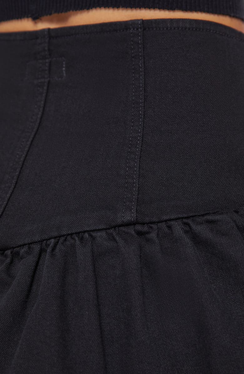 MOTHER The Pixie Minx Layered Ruffle Denim Miniskirt, Alternate, color,