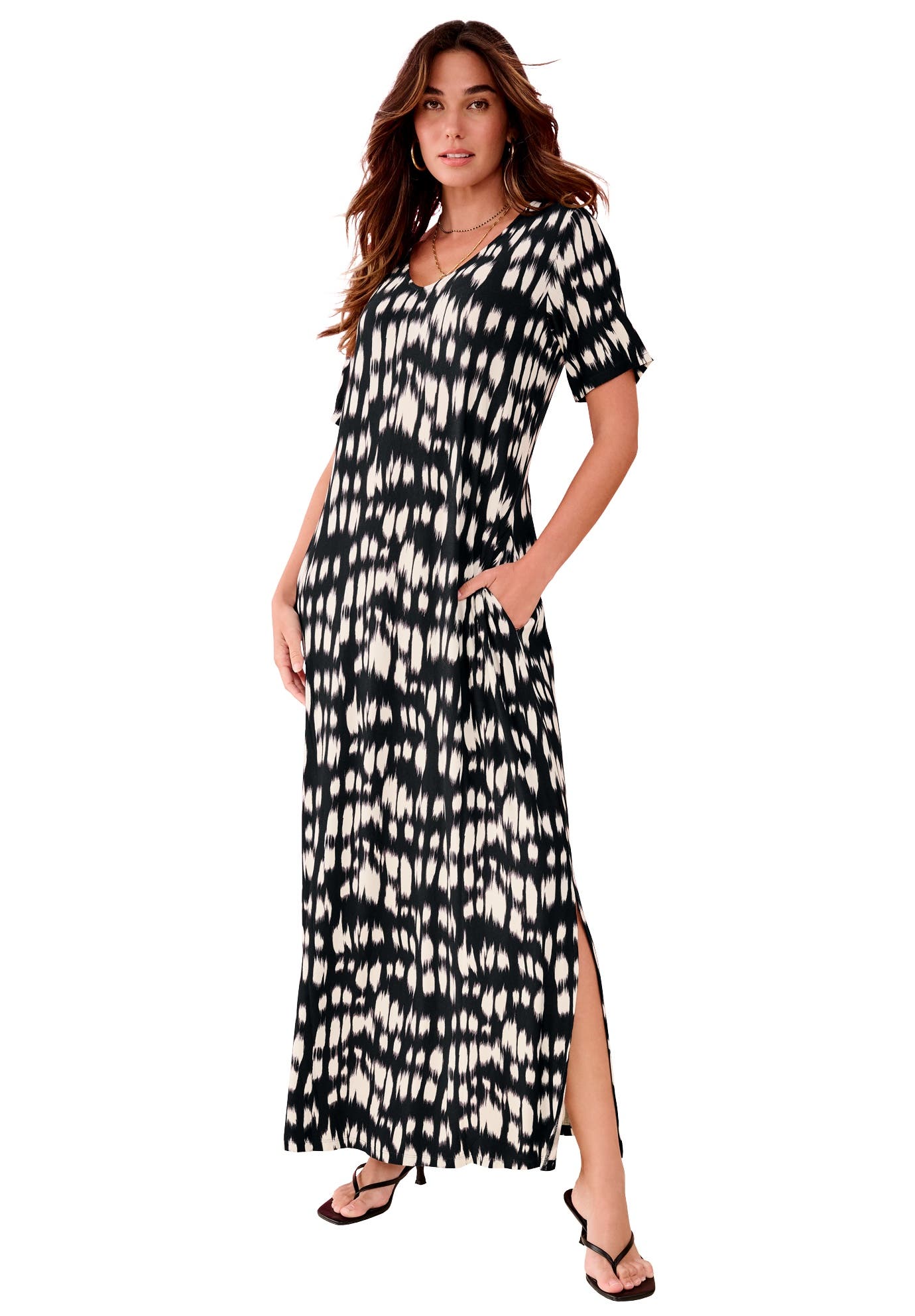 BLACK IKAT PRINT