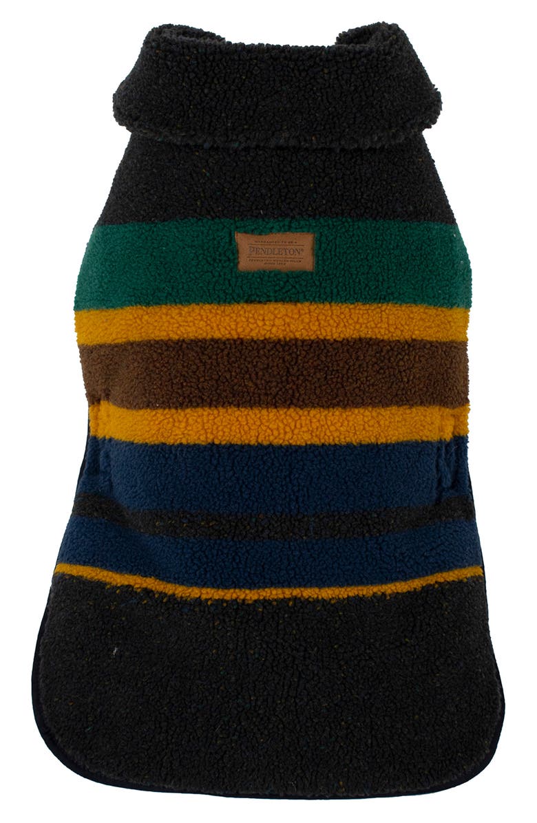 Pendleton Yakima Camp Fleece Dog Jacket, Alternate, color, Oxford Black