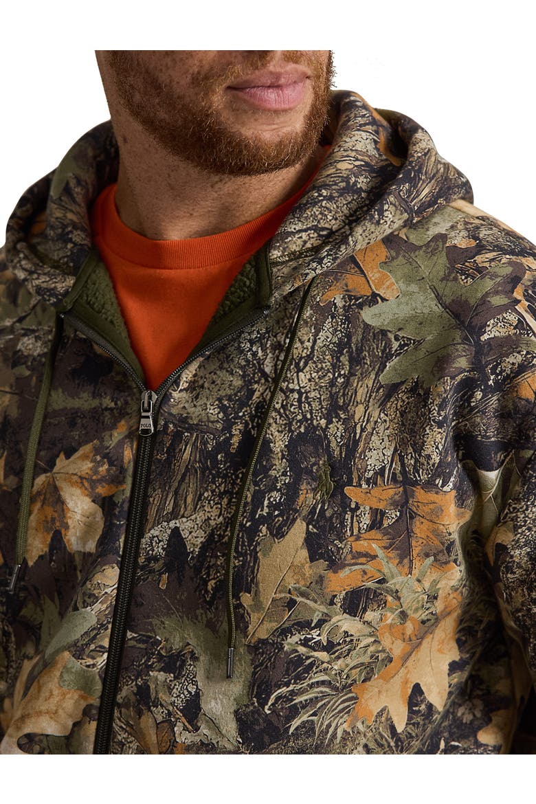 Big & Tall Fleece-Lined Hoodie, Alternate, color, FOREST CAMO