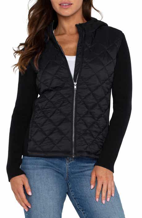 Liverpool Los Angeles Quilted Front Hooded Jacket