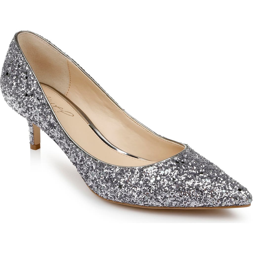 Jewel Badgley Mischka Royalty Kitten Heel Pump In Animal Print