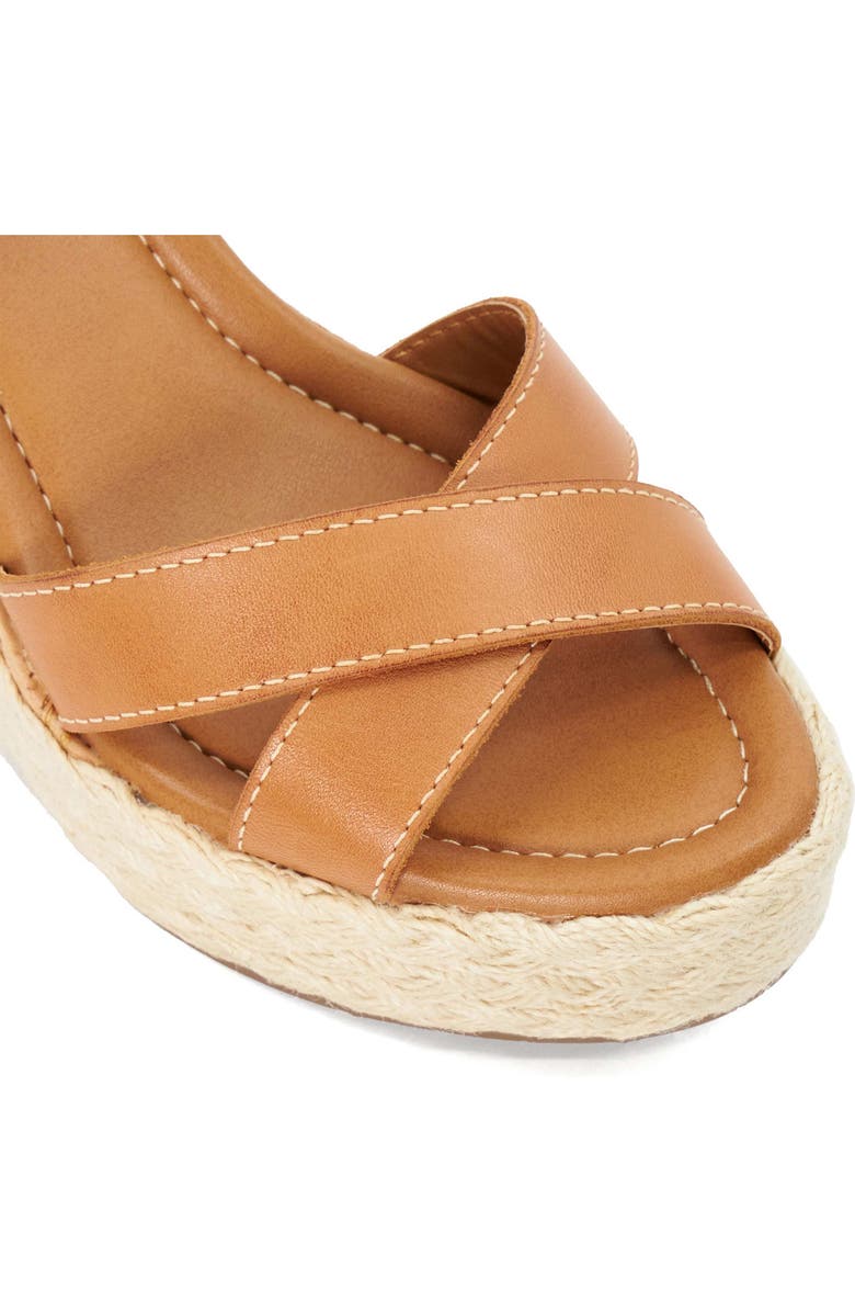 Dune London Kindest Platform Wedge Sandal, Alternate, color, Tan