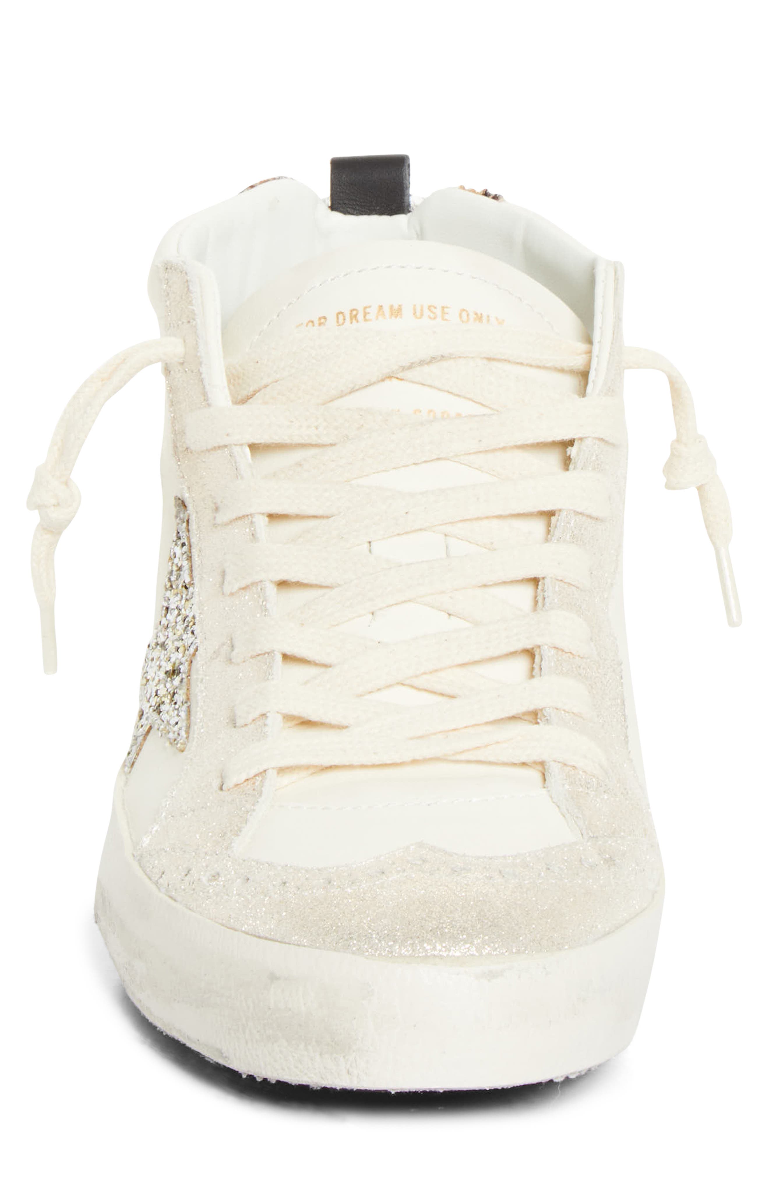Golden Goose Mid Star Sneaker, Alternate, color, White/ Platinum/ Leo