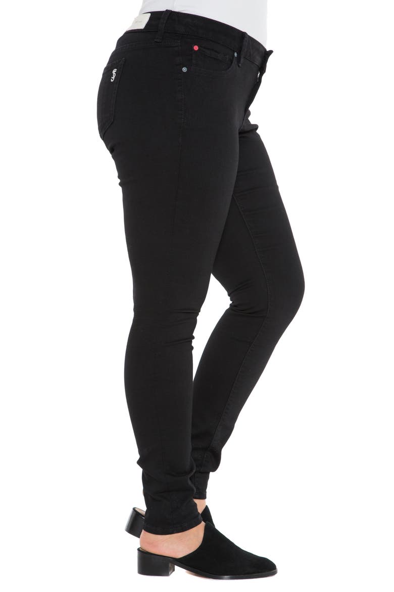 'The Skinny' Stretch Denim Jeans, Alternate, color, SOLID BLACK