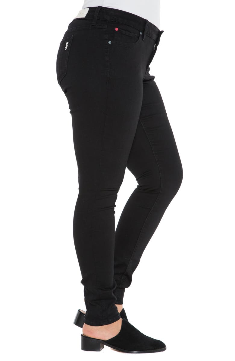 SLINK Jeans 'The Skinny' Stretch Denim Jeans, Alternate, color, Solid Black