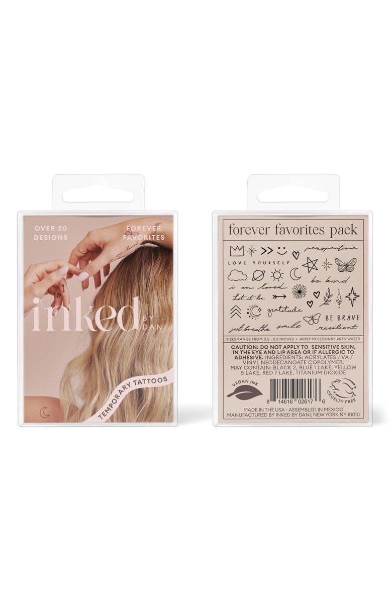 INKED by Dani Forever Favorites Temporary Tattoos, Alternate, color, Black