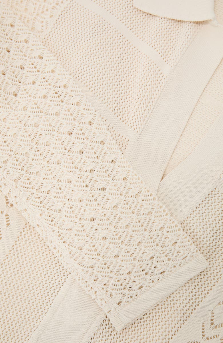 Reiss Lindy Pointelle Long Sleeve Maxi Dress, Alternate, color, Cream