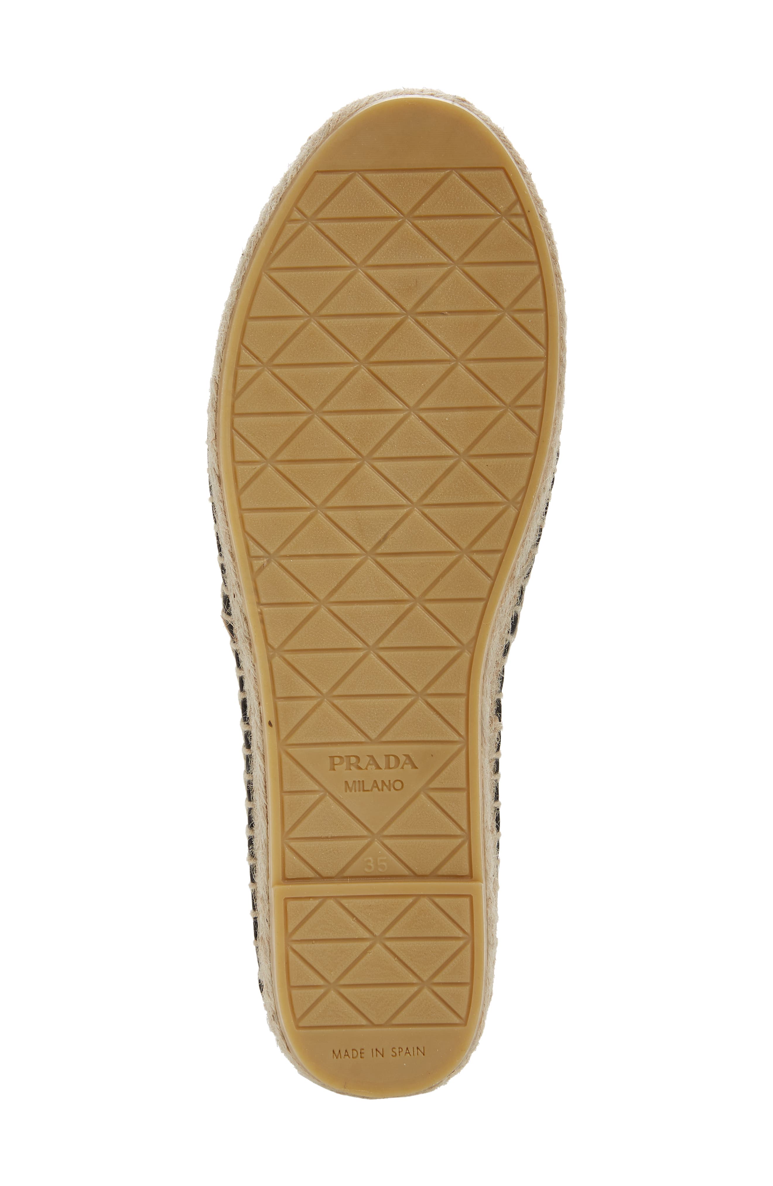Prada Mesh Espadrille Flat, Alternate, color, 
