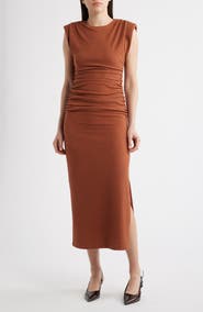 Vince Camuto Cap Sleeve Textured Knit Midi Dress