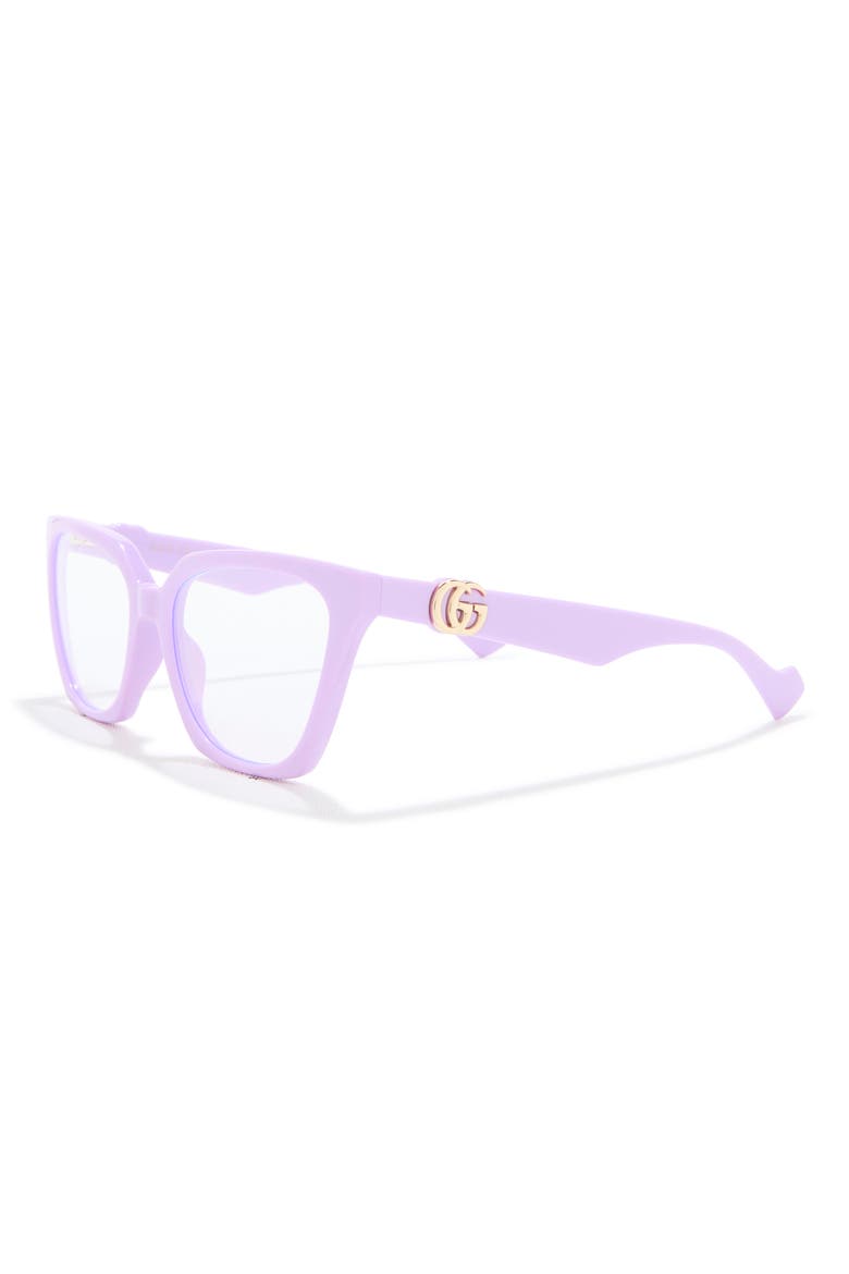 55mm Cat Eye Sunglasses, Alternate, color, VIOLET VIOLET TRANSPARENT