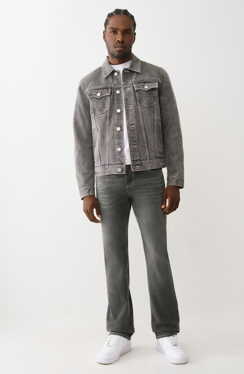 True Religion Jesse Trucker Jacket, Alternate, color, Grey Obsidan Wash