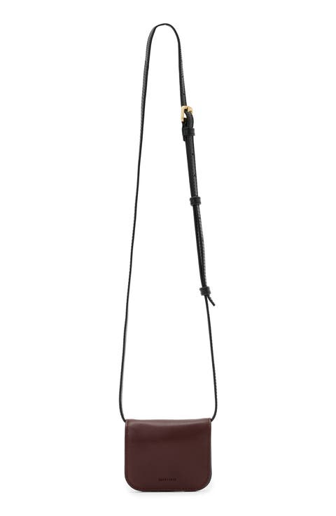 Small Maeve Leather Crossbody Card Holder
