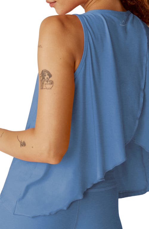 Beyond Yoga Featherweight Flutter Tank In Blue
