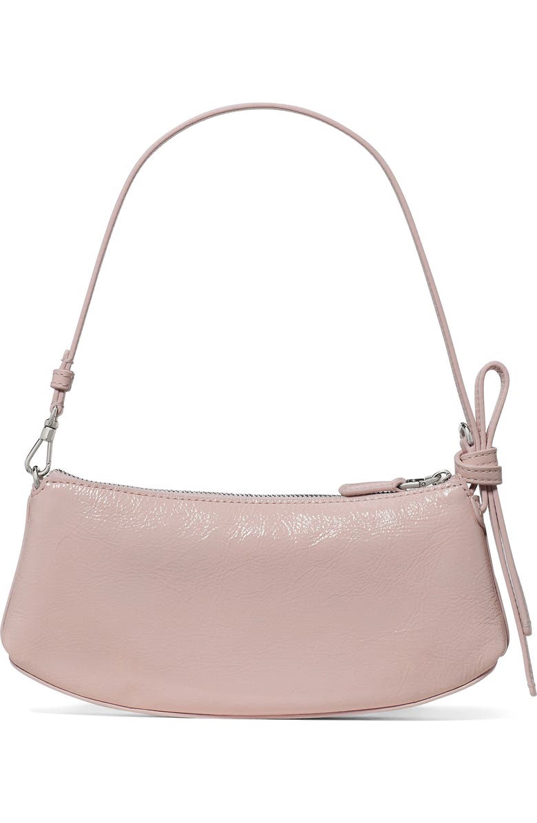 Kate Spade New York loop crinkle patent leather pochette shoulder bag, Alternate, color, Morning Beach