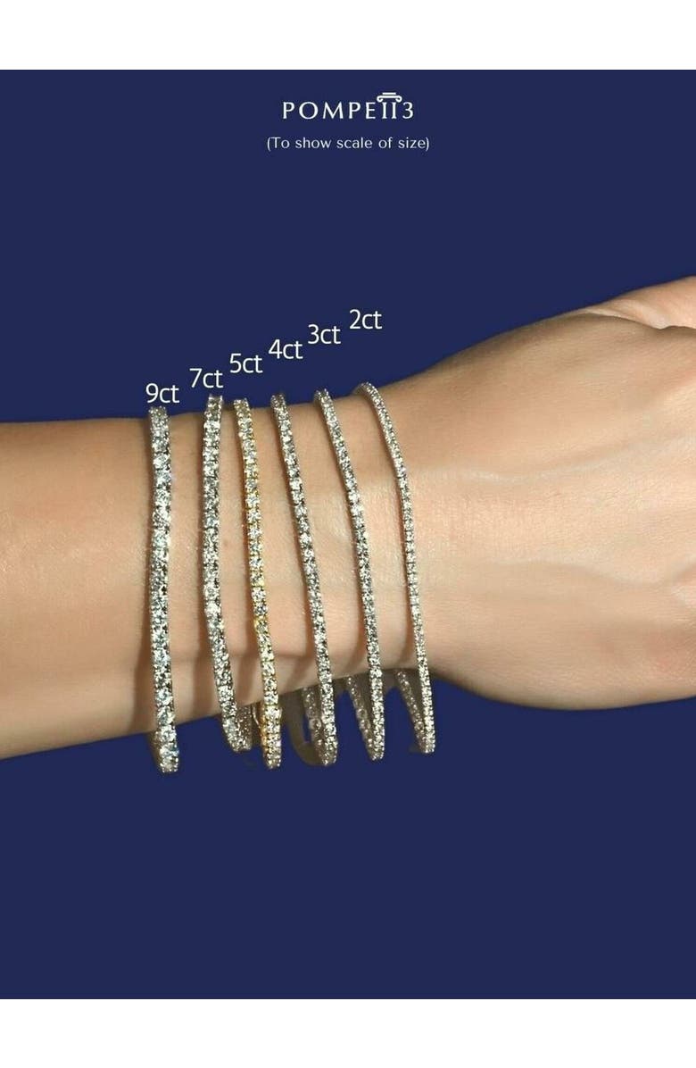 Bliss Diamond 4 Ct Diamond Tennis Bracelet Double Row Lab Grown 7" 18k Gold, Alternate, color, 