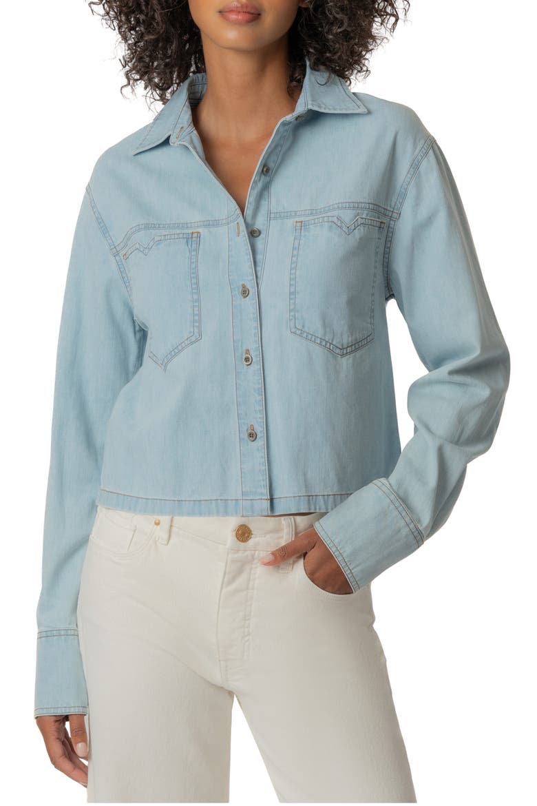 Aubrey Cropped Long Sleeve Button Down Shirt, Main, color, ADVANTAGE