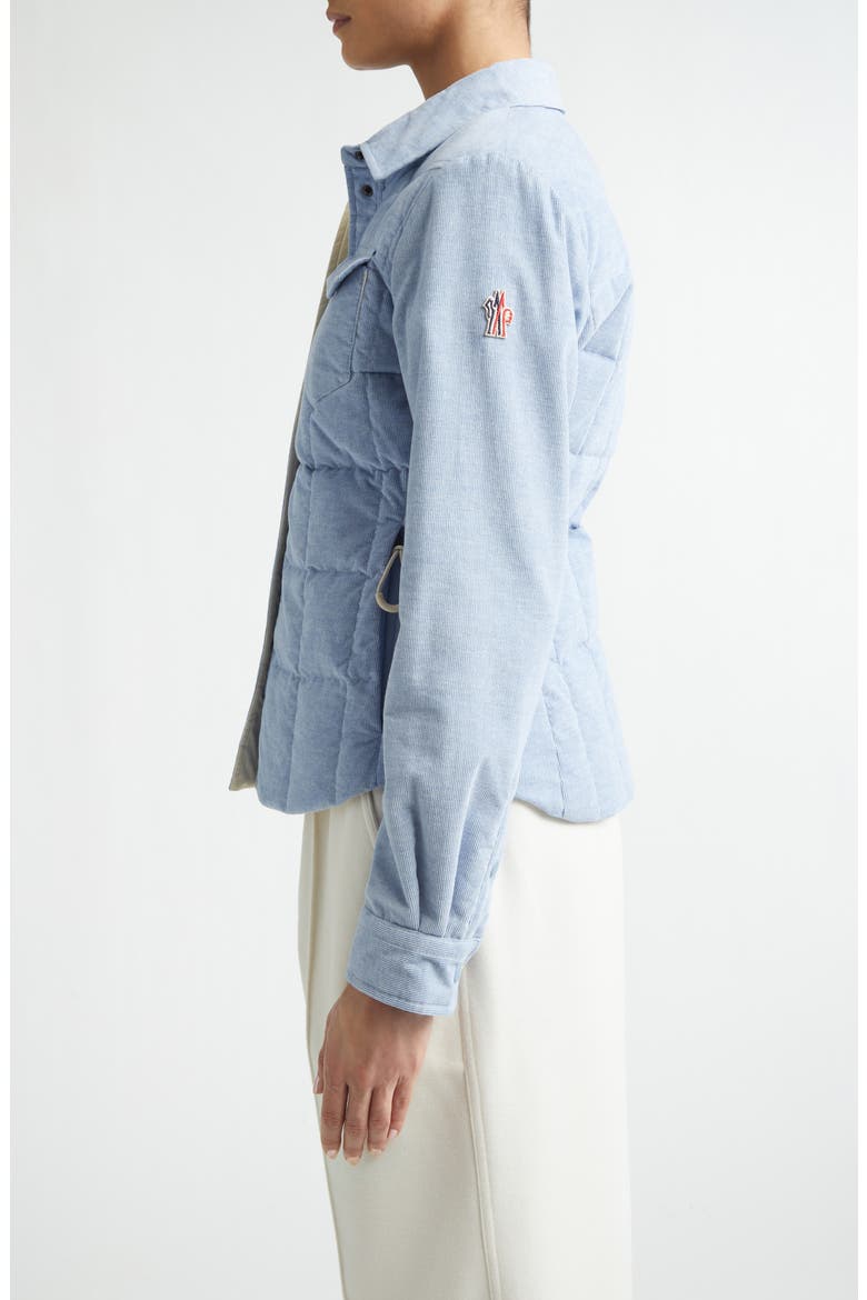 Nangy Quilted Down Shirt Jacket, Alternate, color, LIGHT BLUE